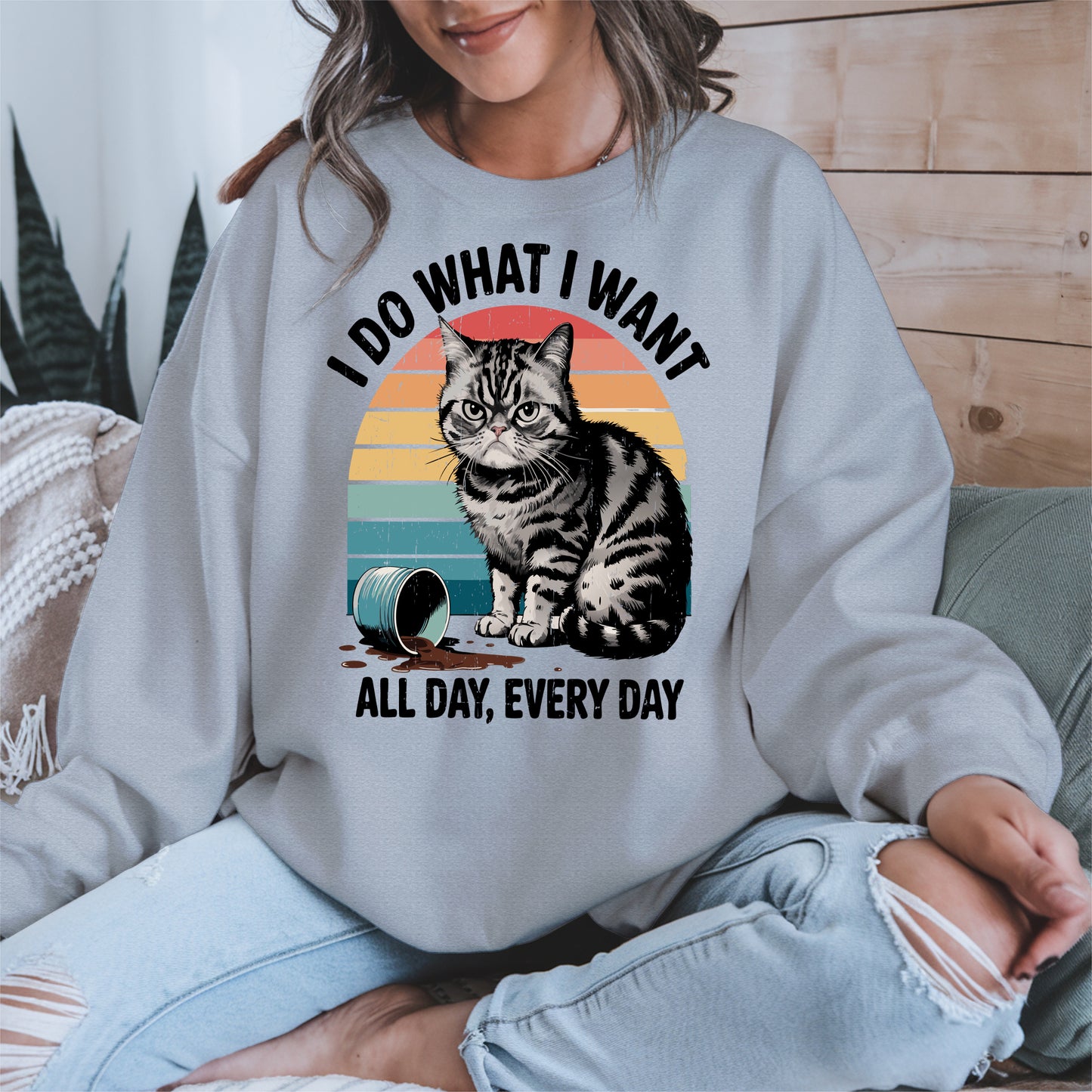 I Do What I Want Angry Cat Shirt Hoodie Sweatshirt