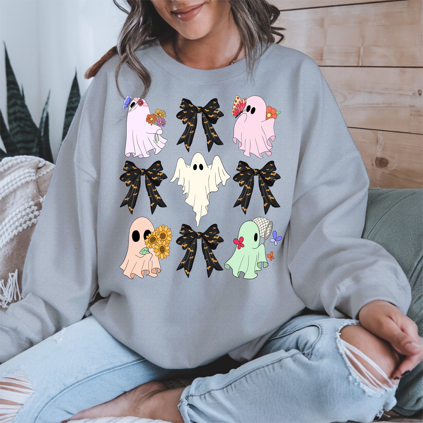 Cute Ghost and Bow Halloween Shirt