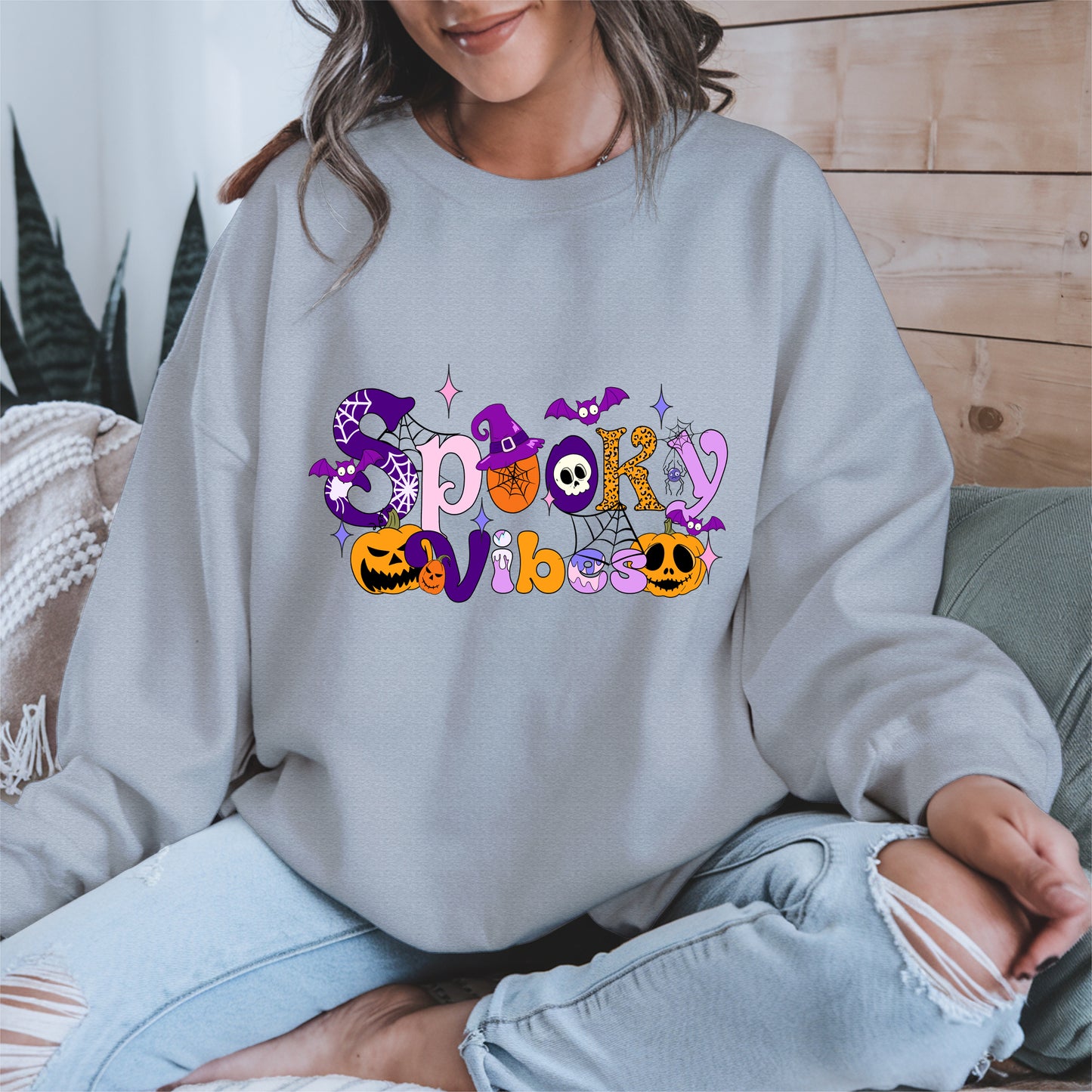 Spooky Vibes Halloween Sweatshirt