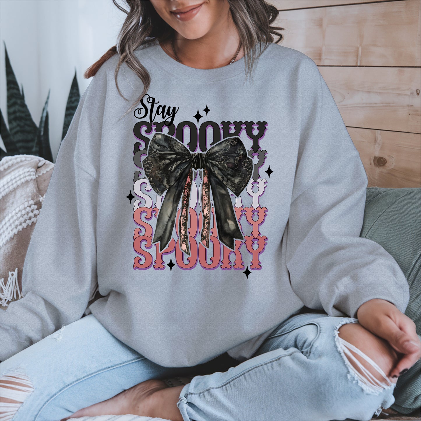 Gothic Spooky Bow Halloween Shirt