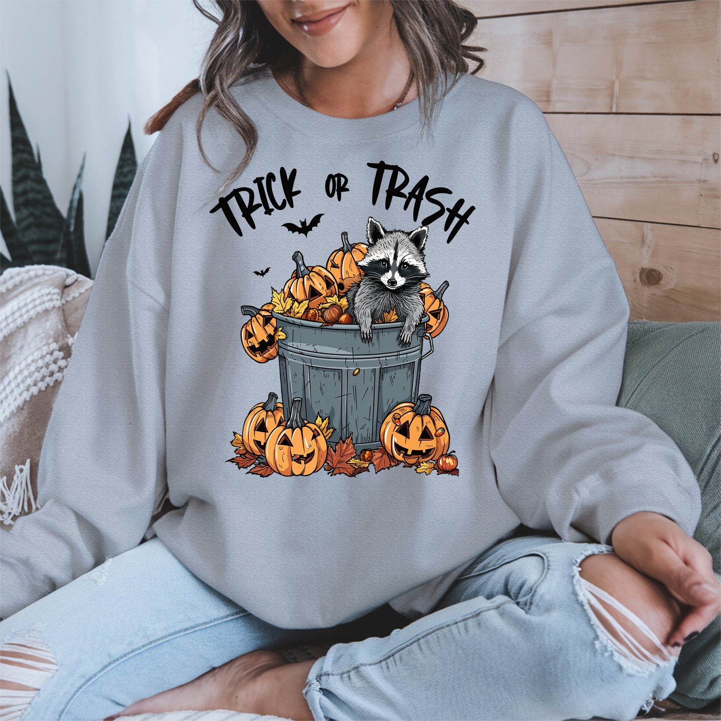 Trick or Trash Raccoon Halloween Shirt