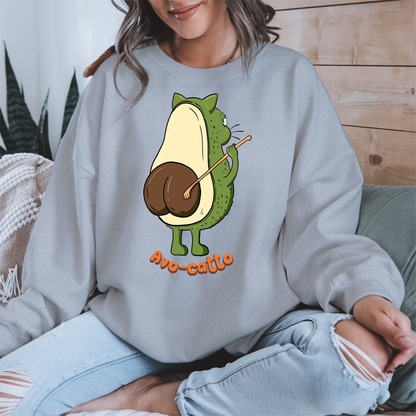 Avo-catto Shirt Hoodie Sweatshirt