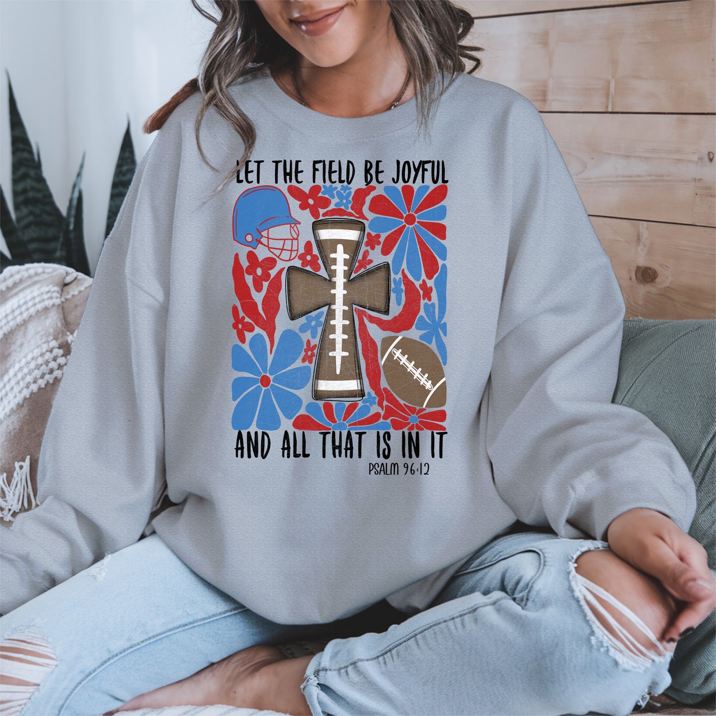 Faith Football Shirt Sport Tee Hoodie Sweatshirt Gift for Fans