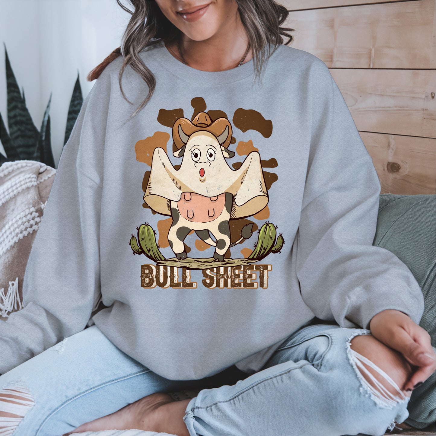 Bull Sheet Funny Ghost Cow Tee