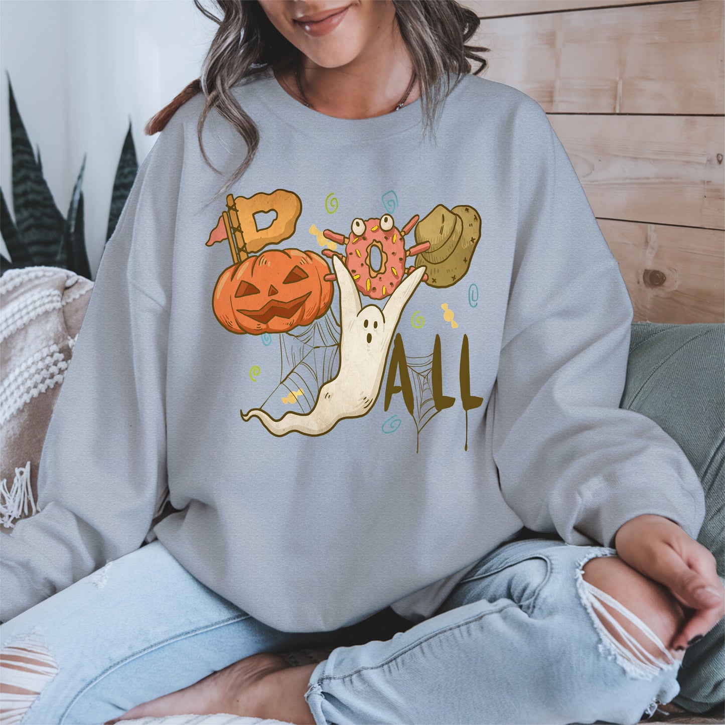 Boo Yall Cute Halloween Fall Tee