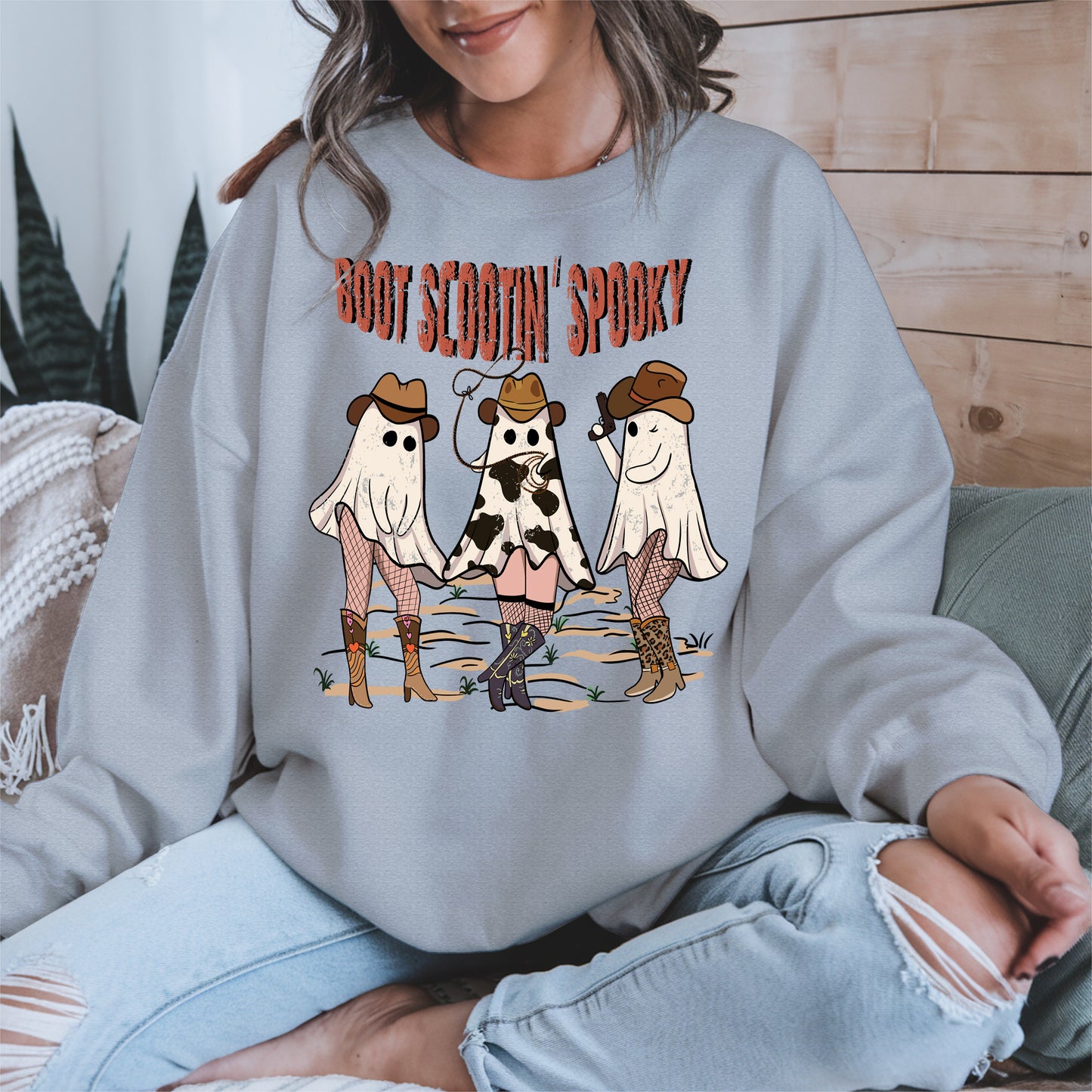 Boot Scootin' Spooky Cowgirl Halloween Tee