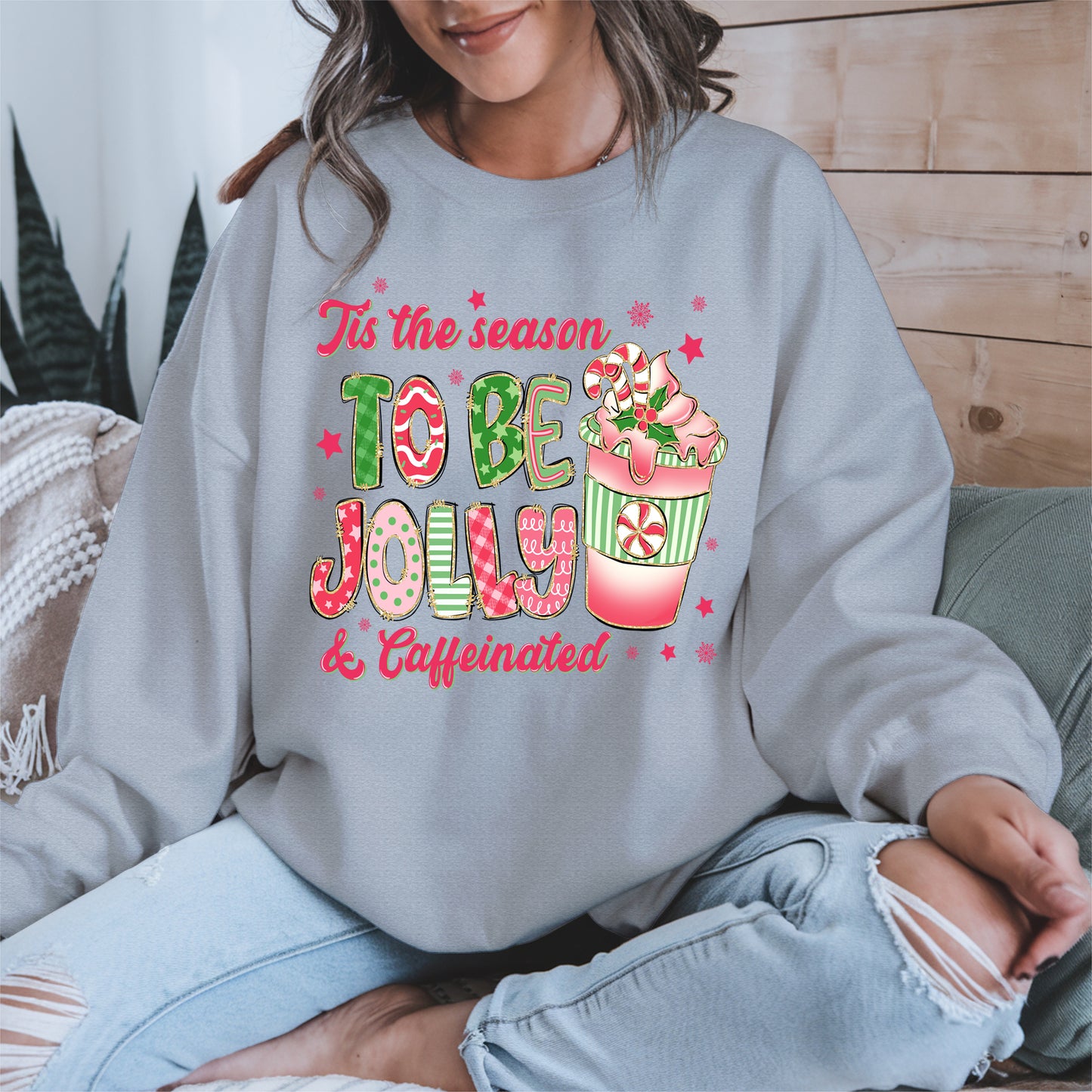 Tis the Season to Be Jolly and Caffeinated Shirt