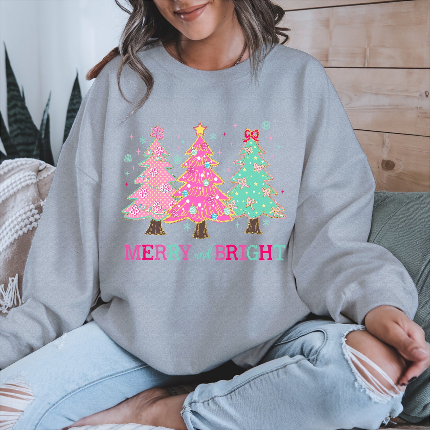 Merry and Bright Christmas Tree Shirt