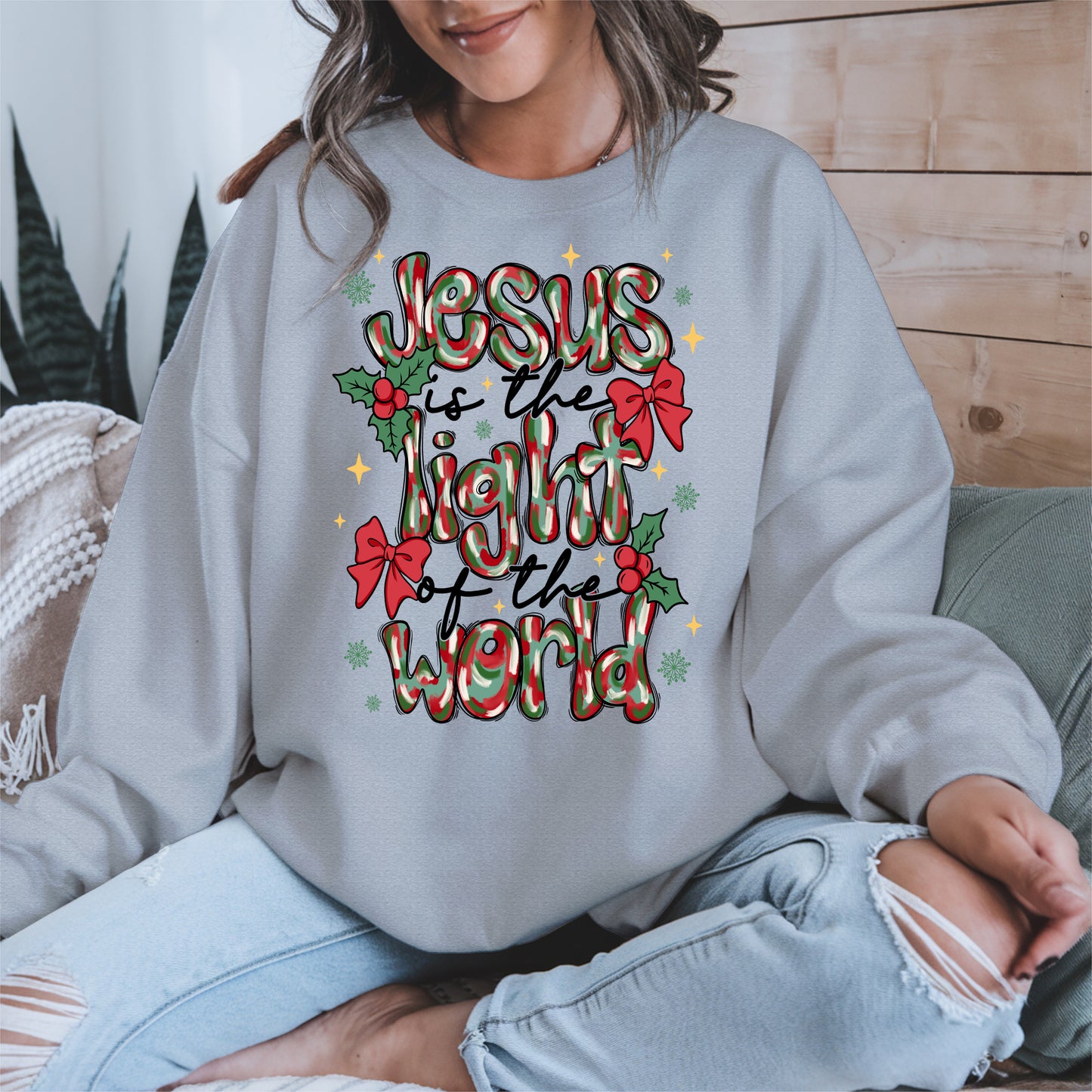 Jesus Light of the World Christmas Shirt