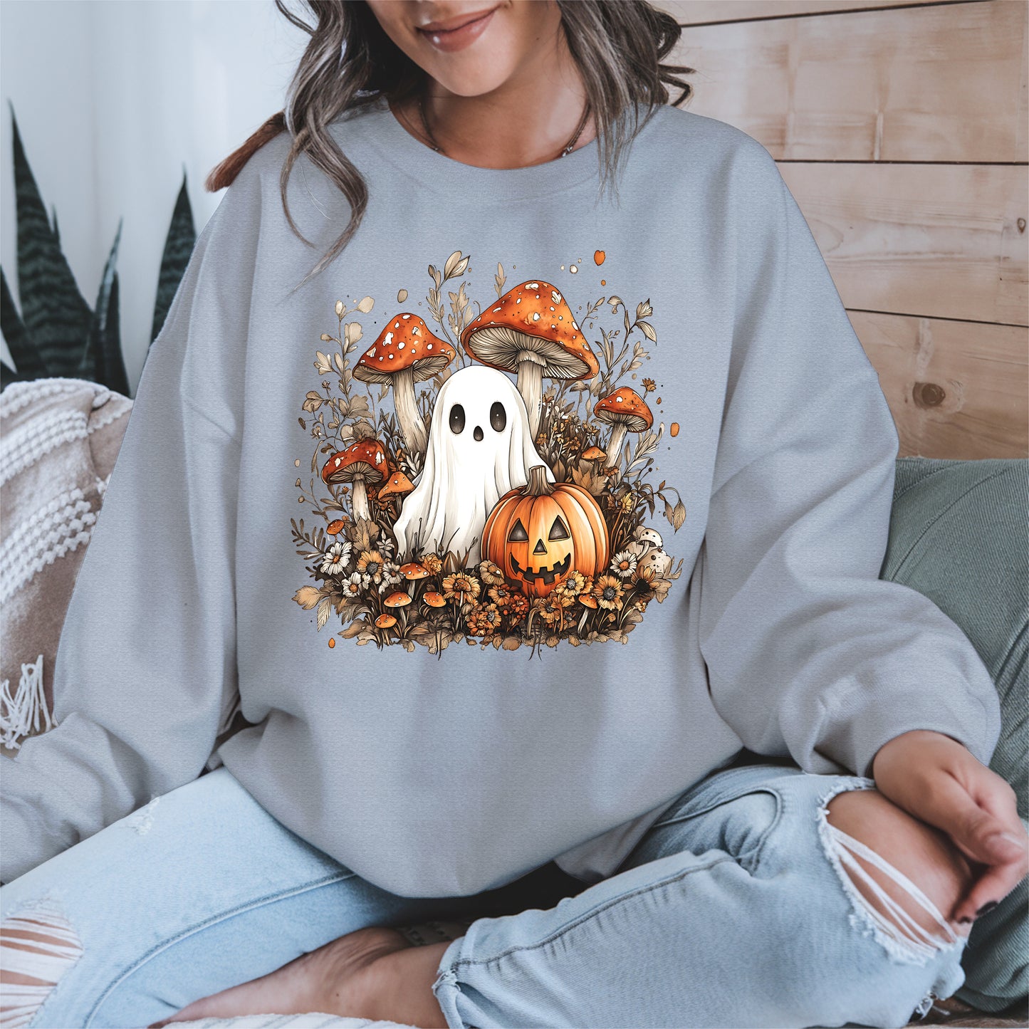 Floral Cute Ghost halloween shirt