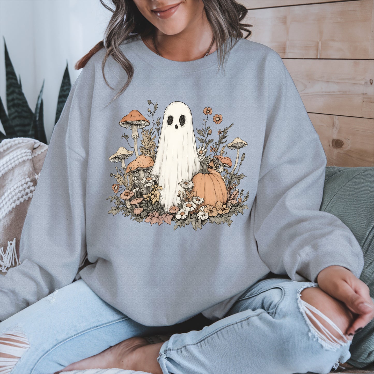Retro Floral Ghost halloween shirt