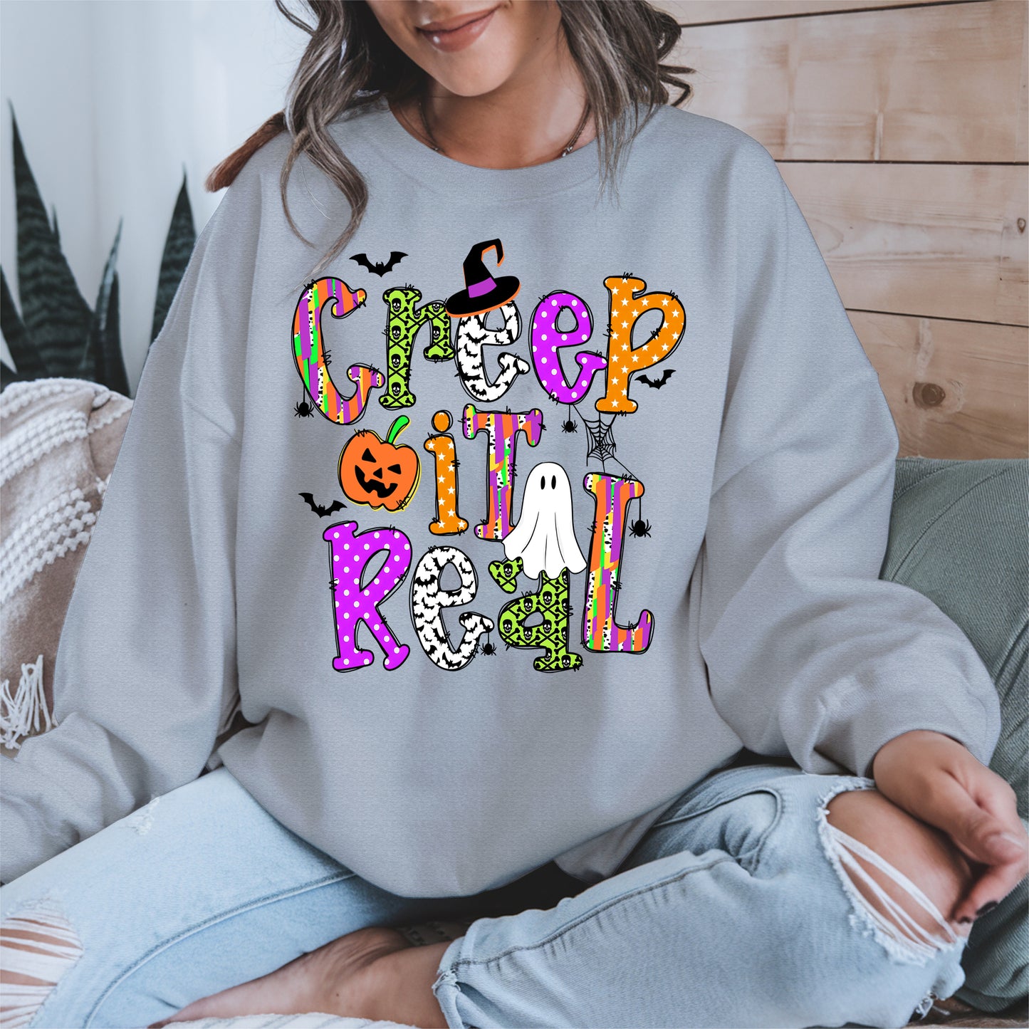 Creep It Real Doodle halloween shirt