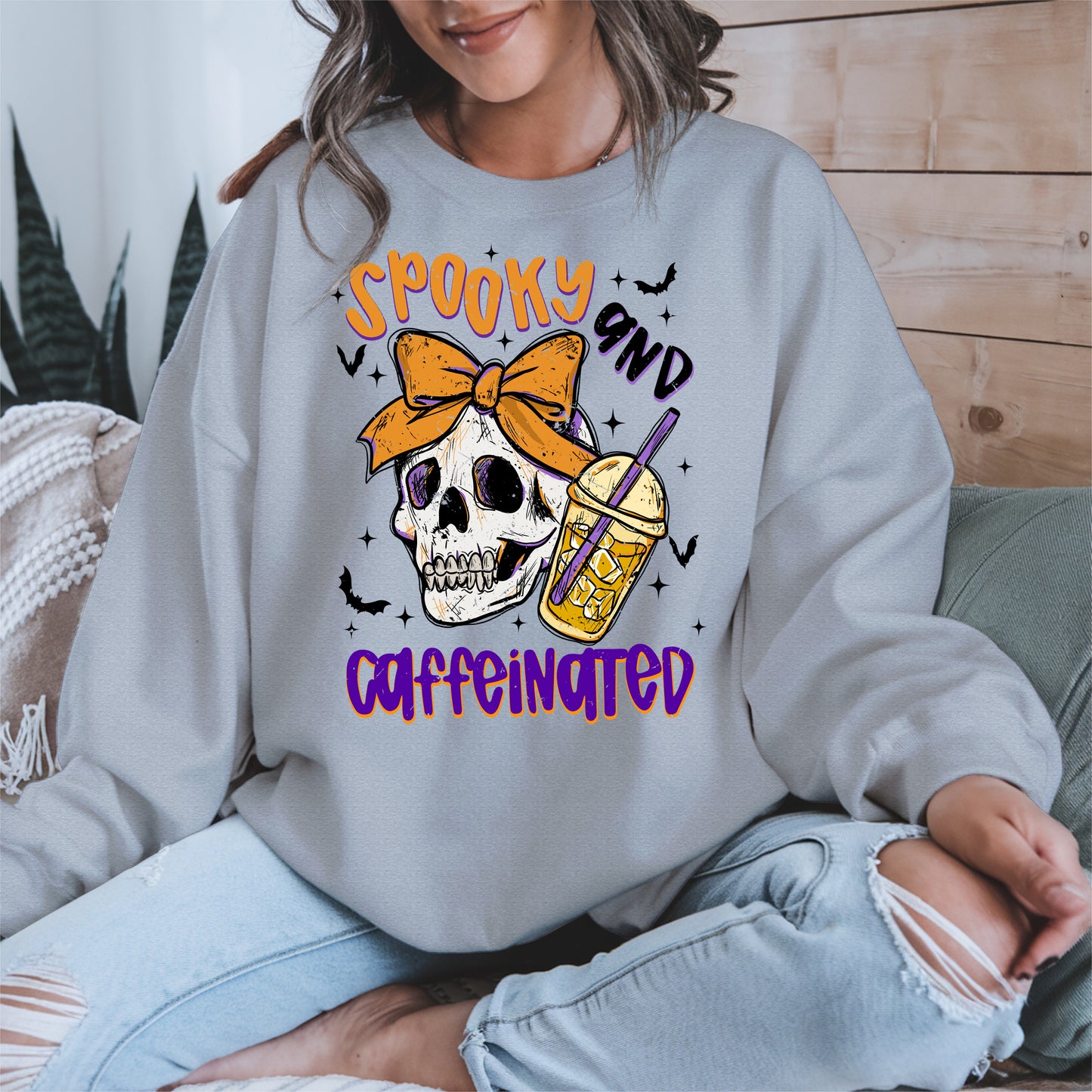 Spooky and Caffeinated halloween shirt