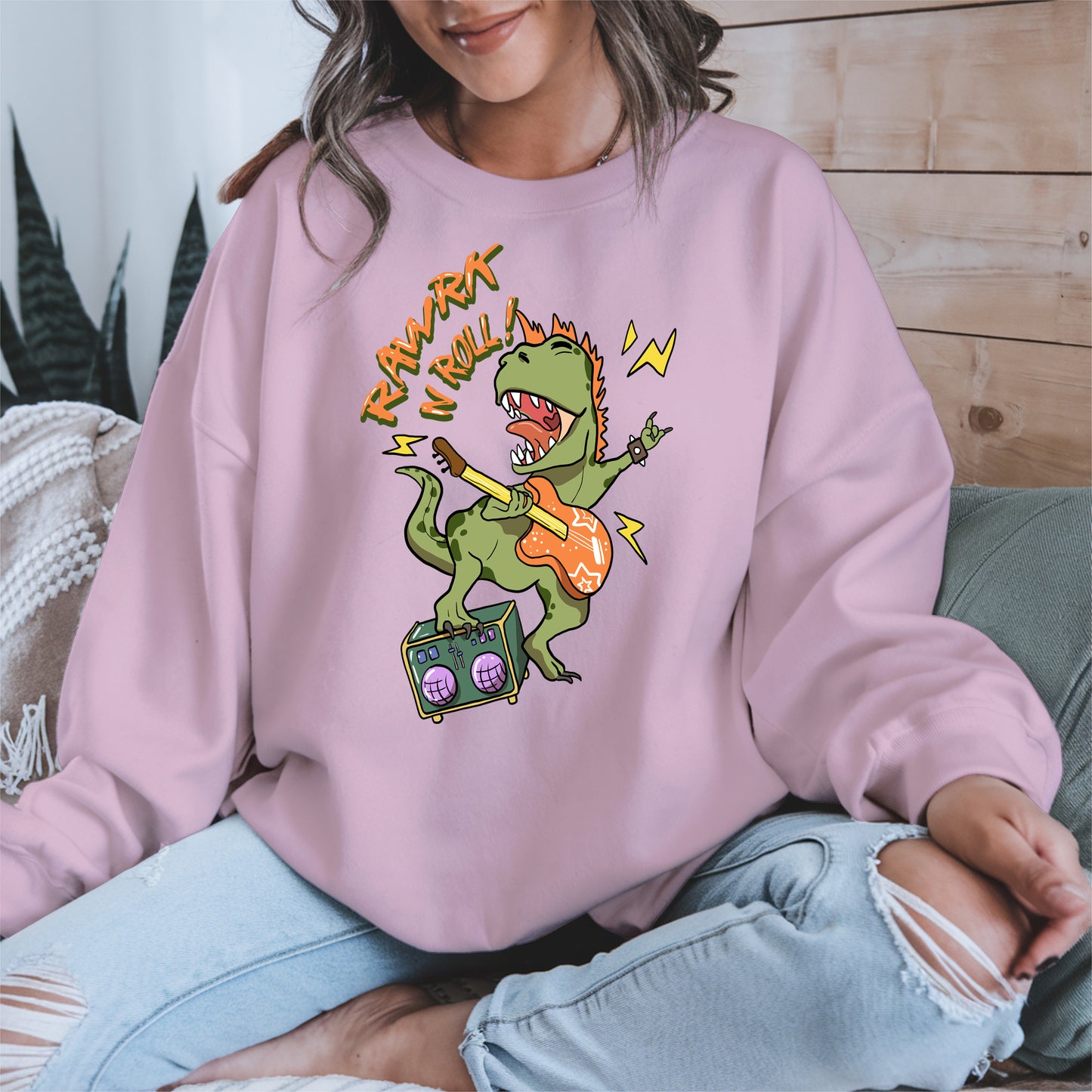 Rawrk N Roll Dinosaur Shirt