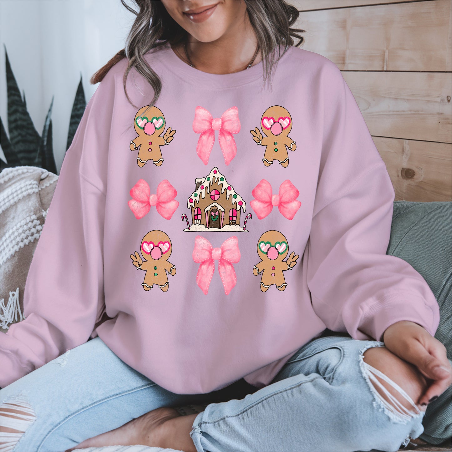 Checkered Gingerbread Cute Christmas Shirt