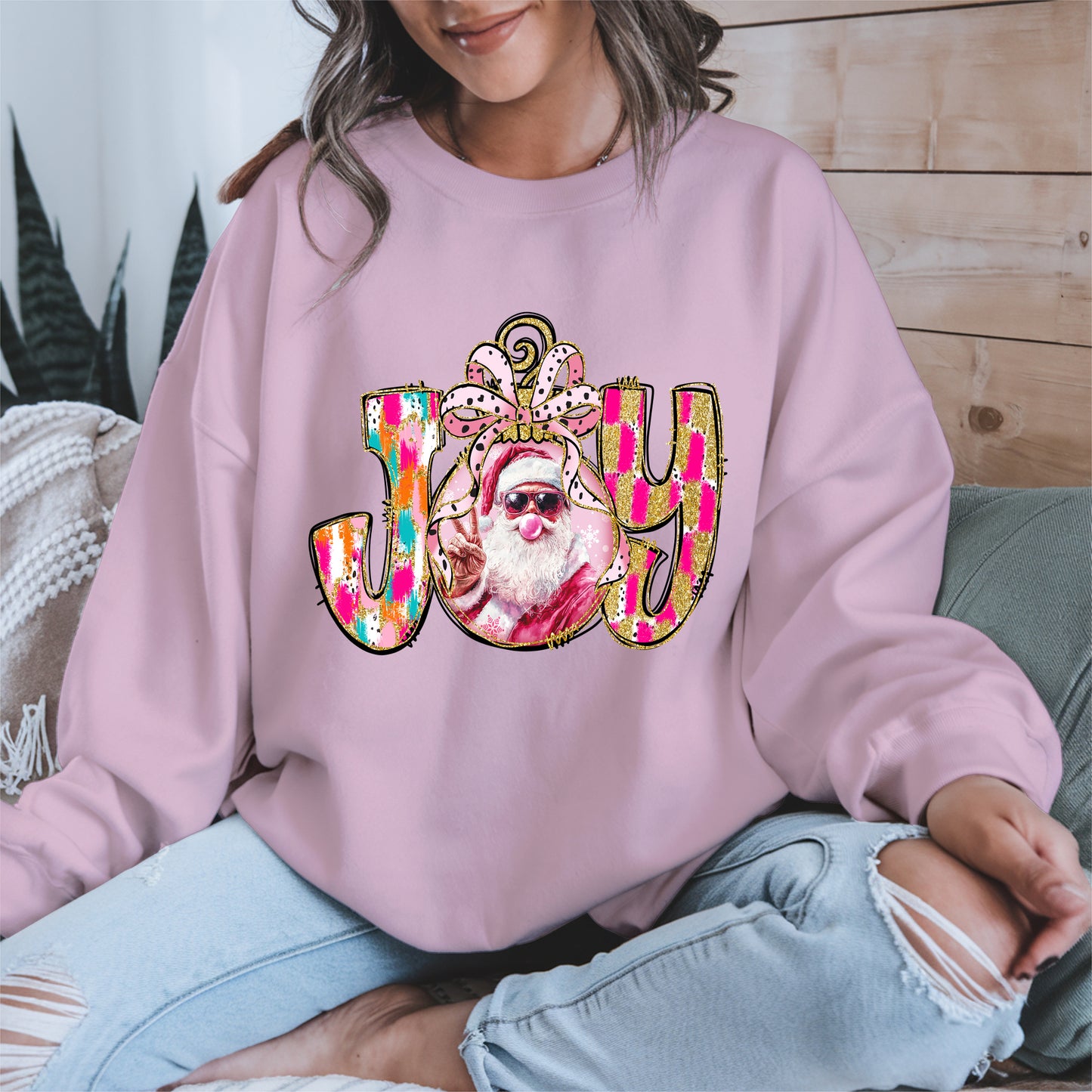 Joy Christmas Shirt Santa Cool Holiday Gift