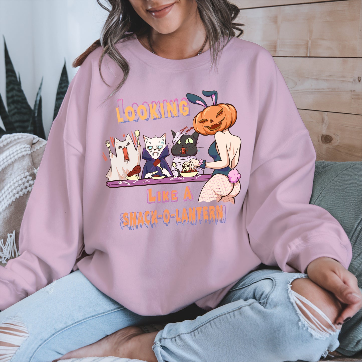 Snack-O-Lantern Halloween Cat Tee