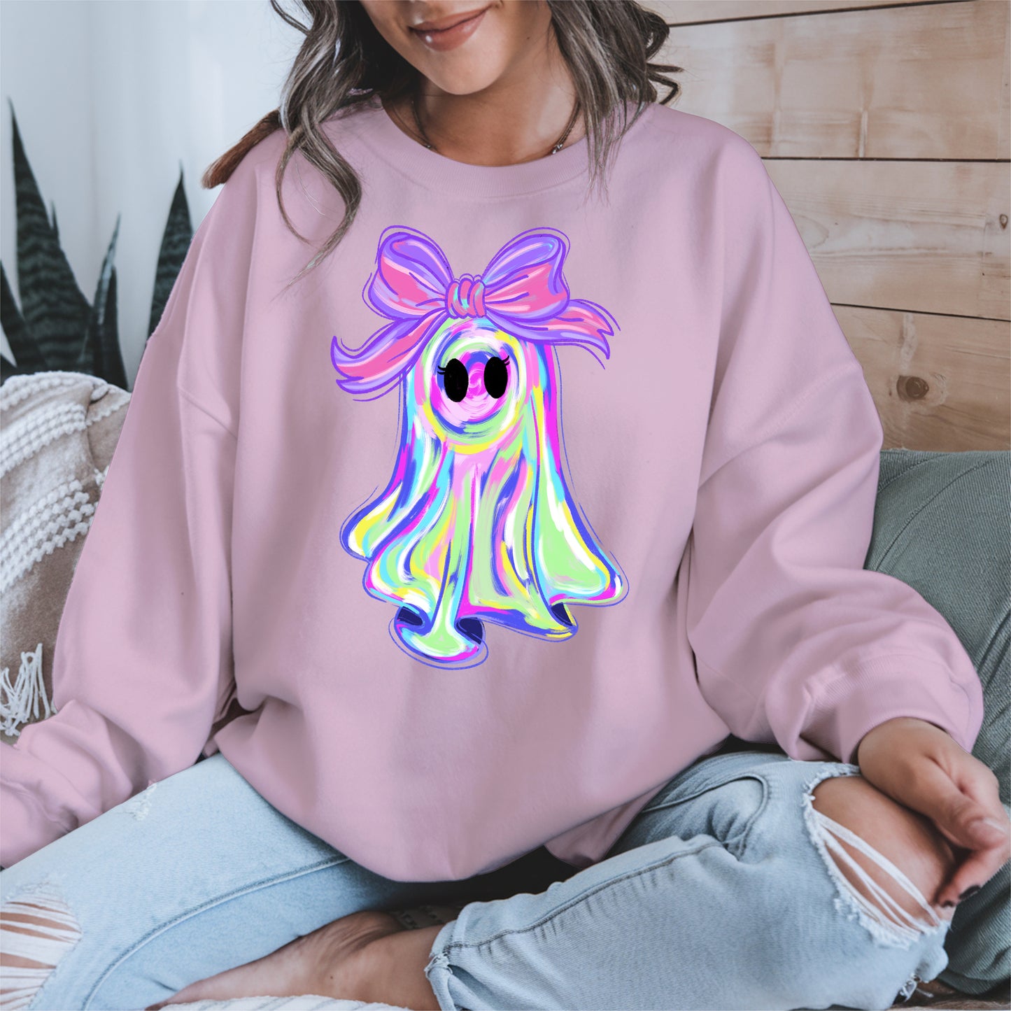 Pastel Ghost Shirt Hoodie Sweatshirt for Halloween Vibes
