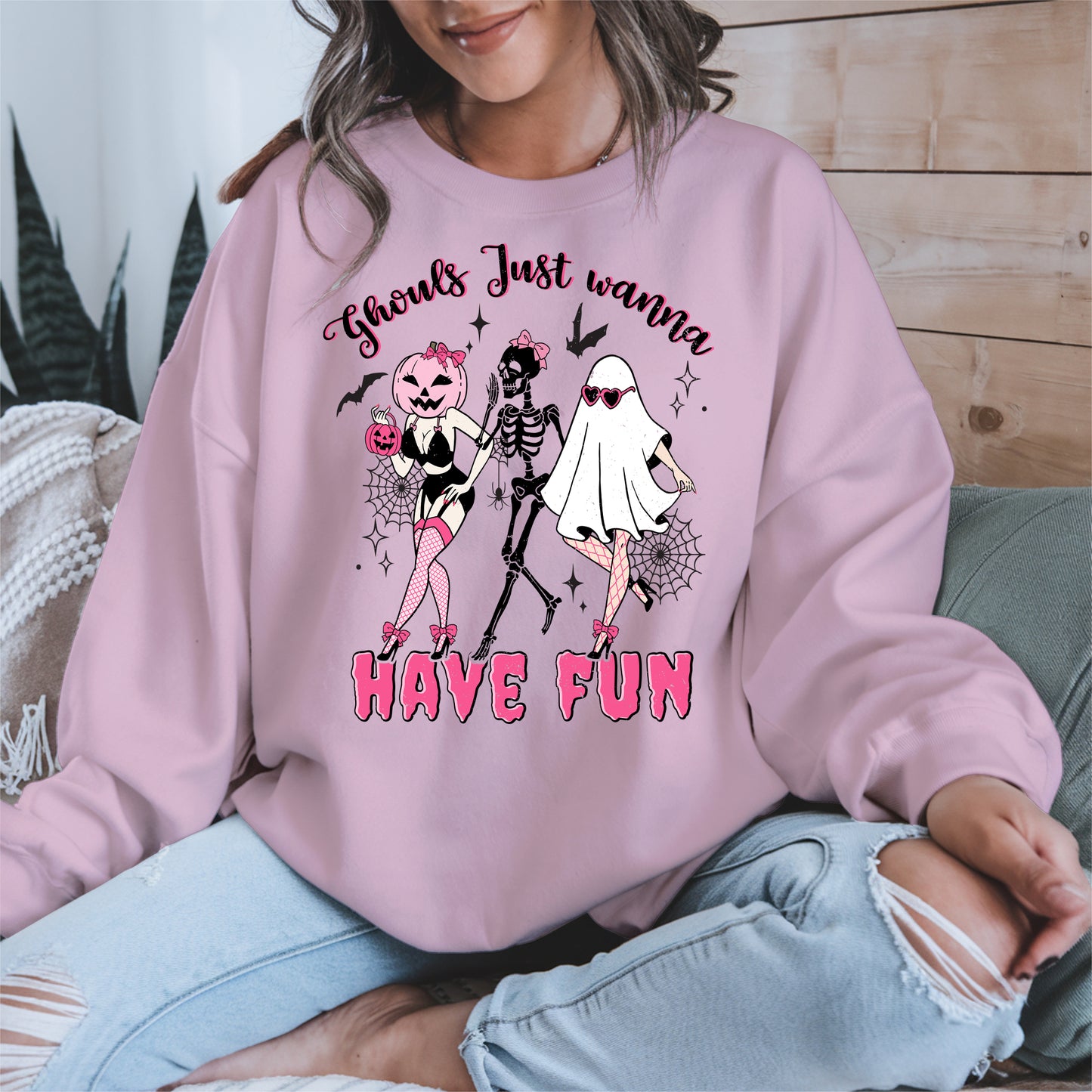 Ghouls Just Wanna Have Fun Halloween Pinup Design