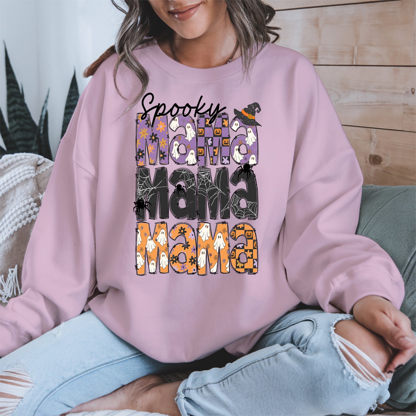 Halloween Mama Shirt - Ghosts and Spooky Patterns