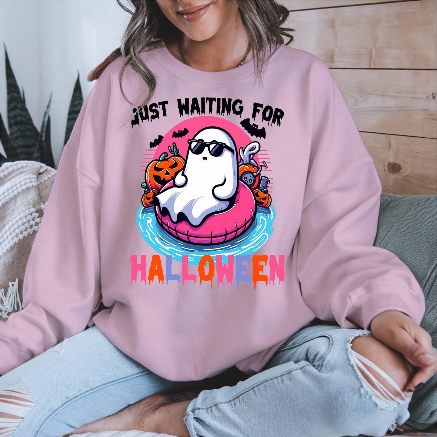 Chill Ghost Halloween Pool Float Shirt