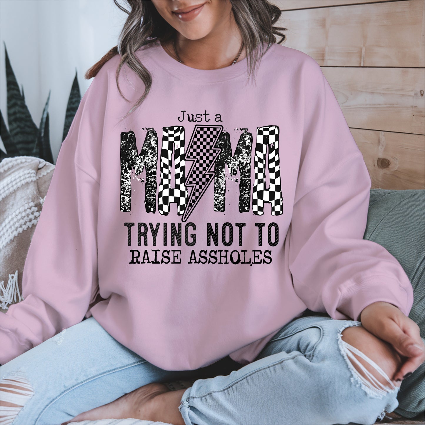 Just a Mama Trying Shirt Hoodie Sweatshirt Gift for Moms