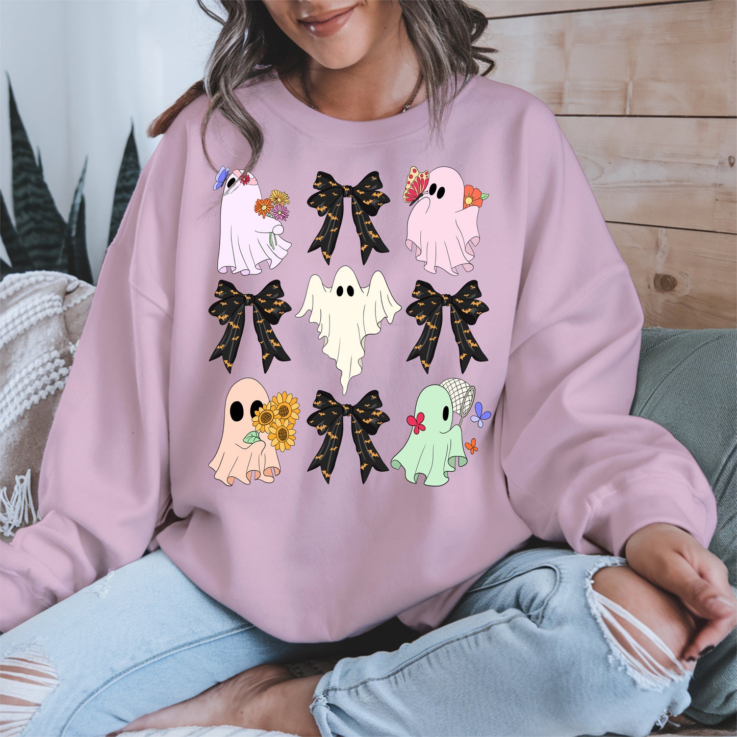 Cute Ghost and Bow Halloween Shirt