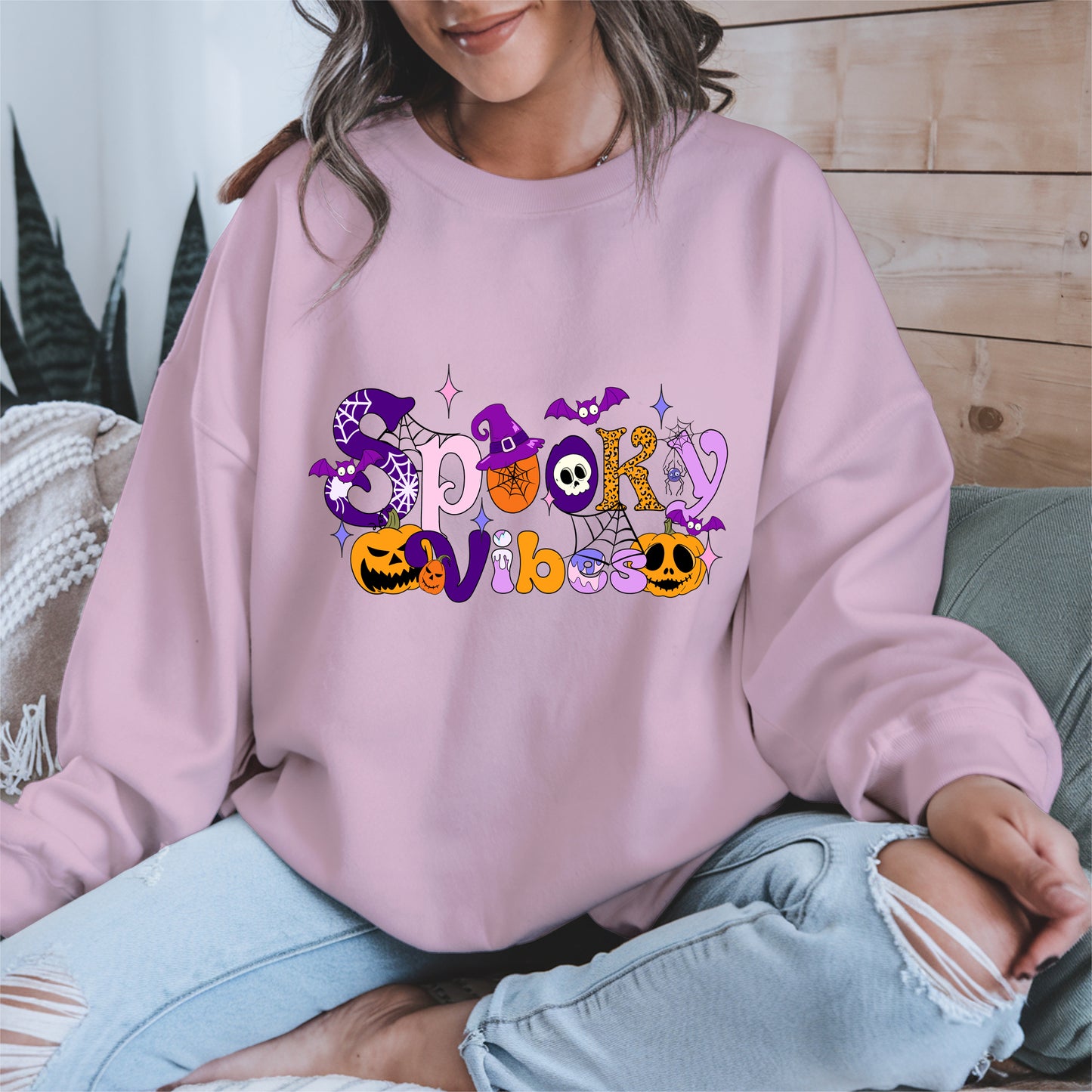 Spooky Vibes Halloween Sweatshirt