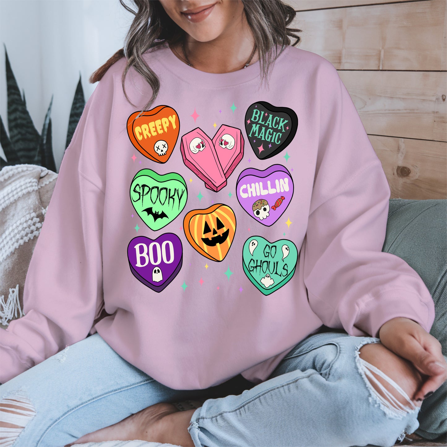 Spooky Candy Heart Halloween Shirt