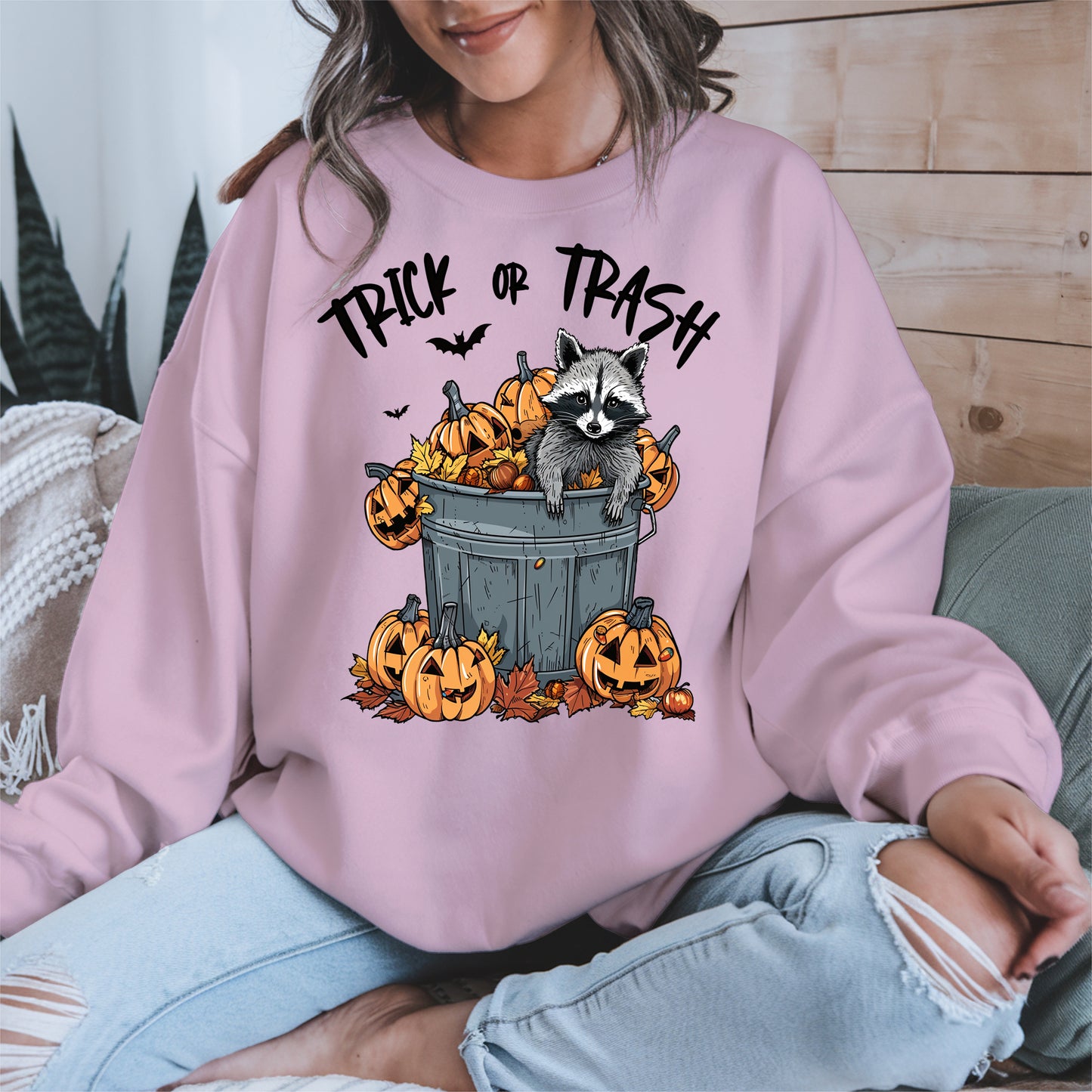Trick or Trash Raccoon Halloween Shirt