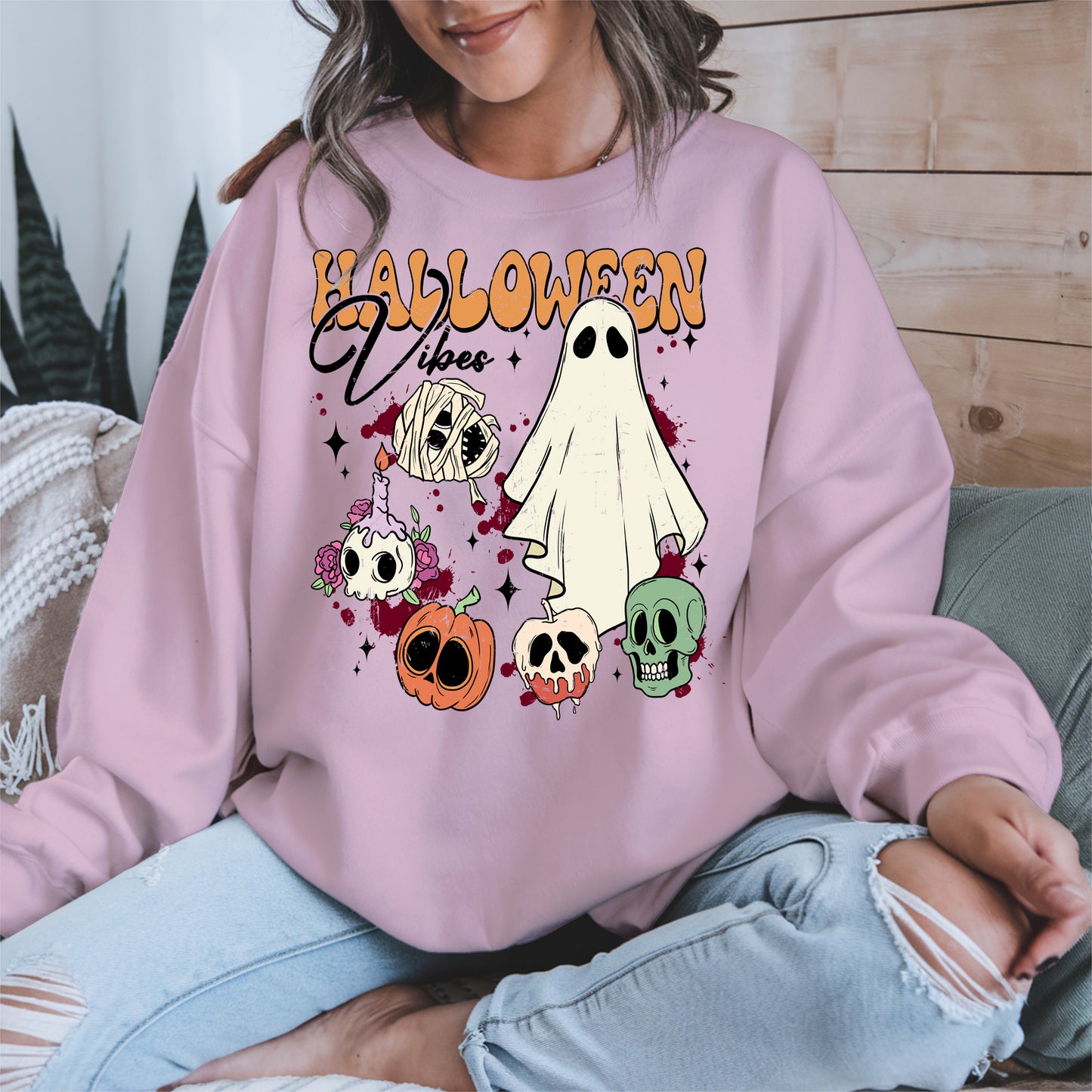 Classic Halloween Ghost and Skull Shirt