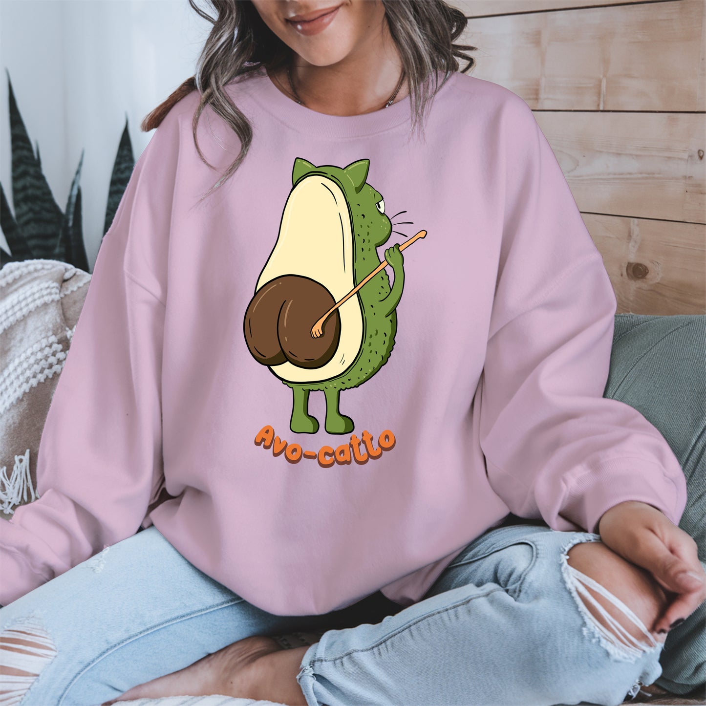 Avo-catto Shirt Hoodie Sweatshirt