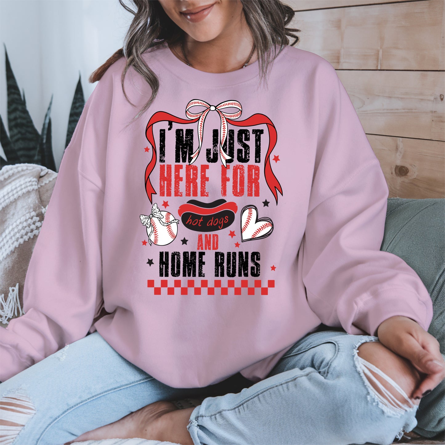 Here For Hot Dogs Baseball Shirt Sport Tee Hoodie Sweatshirt