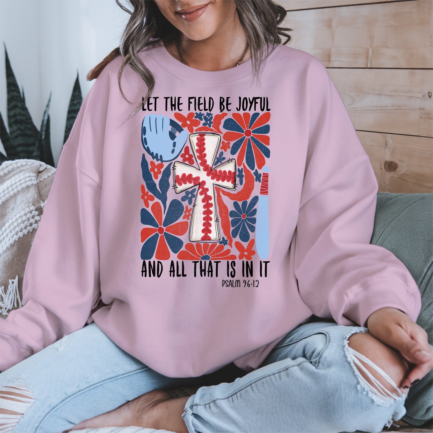 Faith Baseball Floral Shirt Sport Tee Hoodie Sweatshirt Gift for Fans