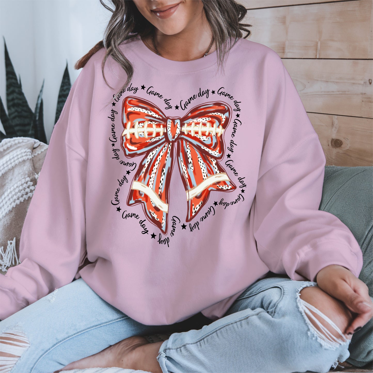 Baseball Bow Shirt Sport Tee Hoodie Sweatshirt Gift for Fans and Moms