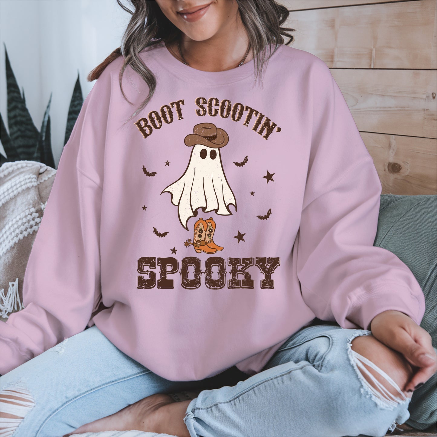 Boot Scootin Spooky Ghost Tee