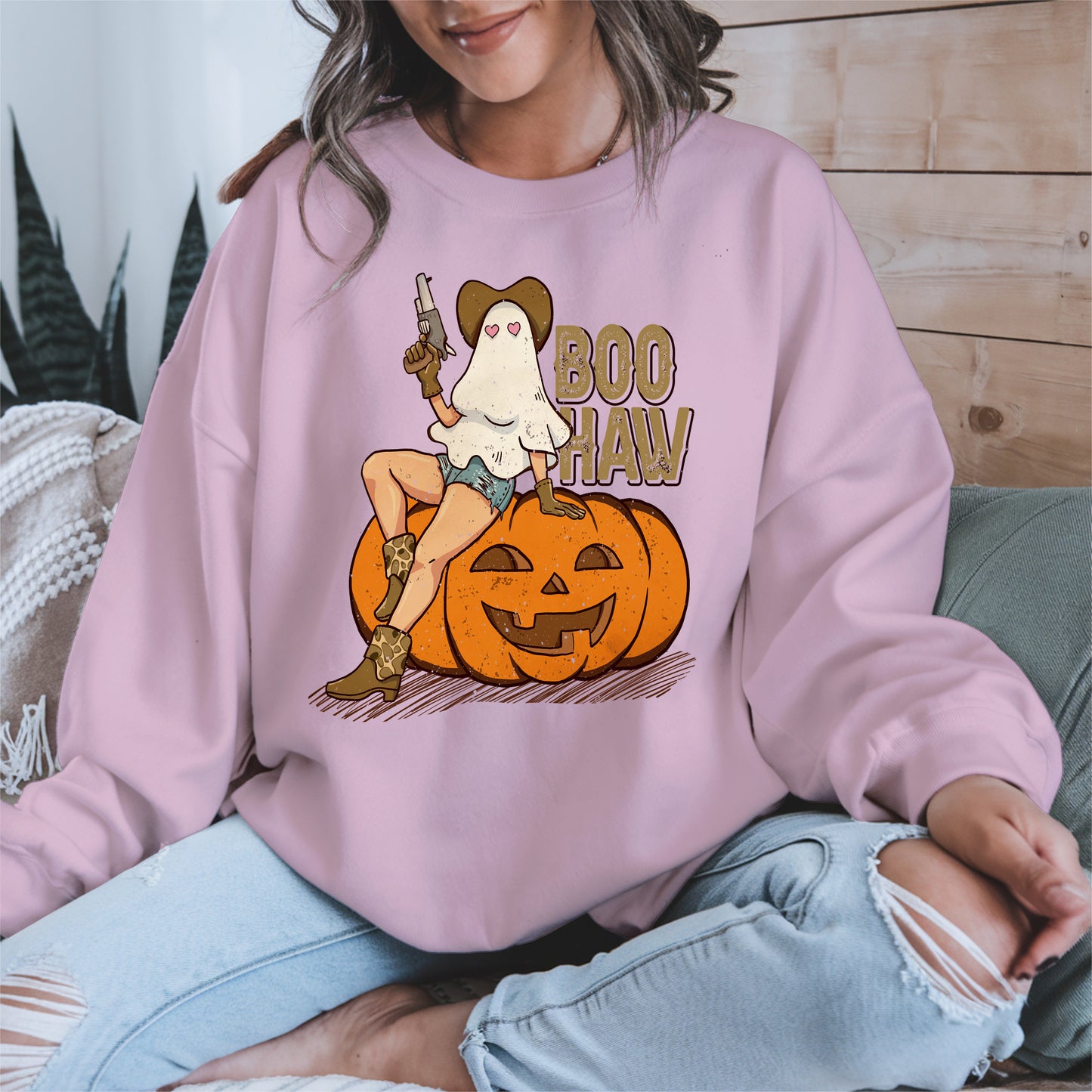 Boo Haw Halloween Cowgirl Tee
