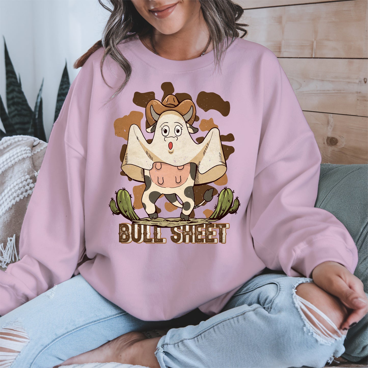 Bull Sheet Funny Ghost Cow Tee