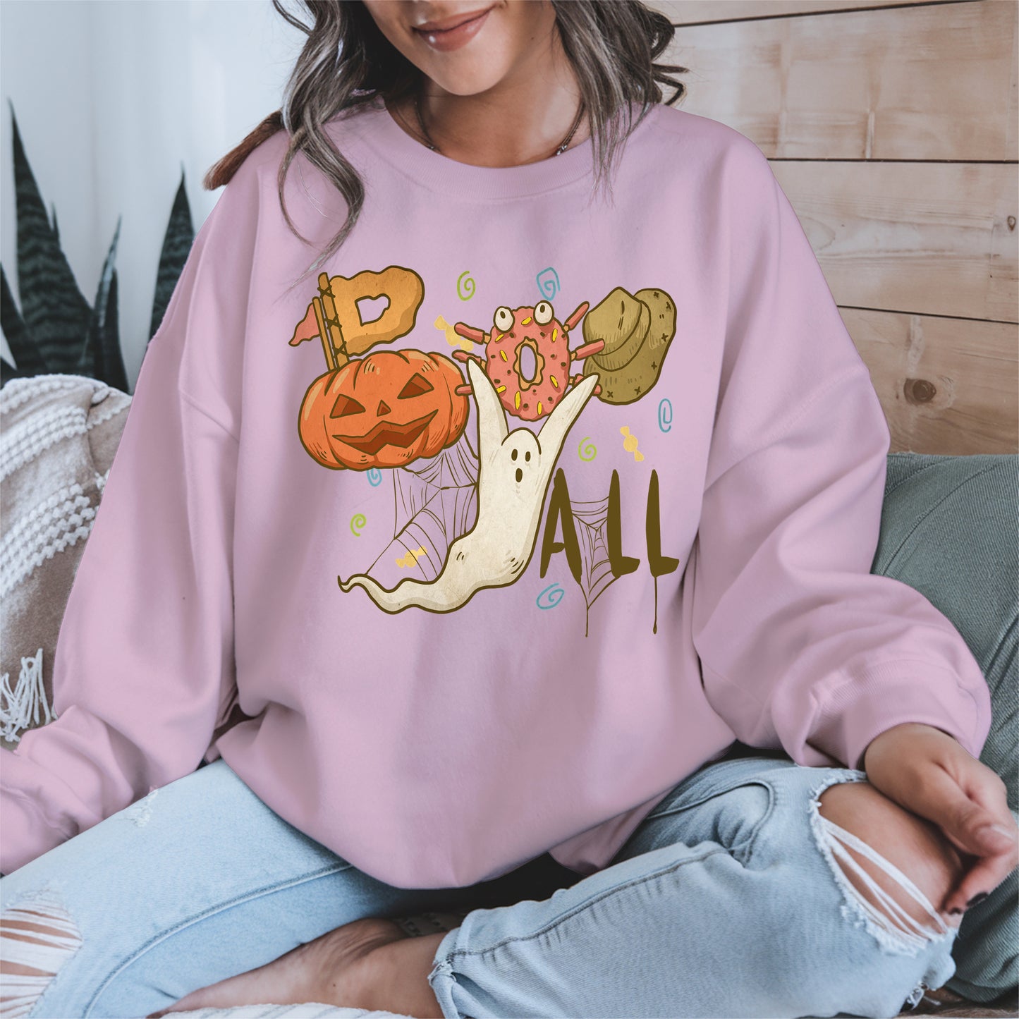 Boo Yall Cute Halloween Fall Tee