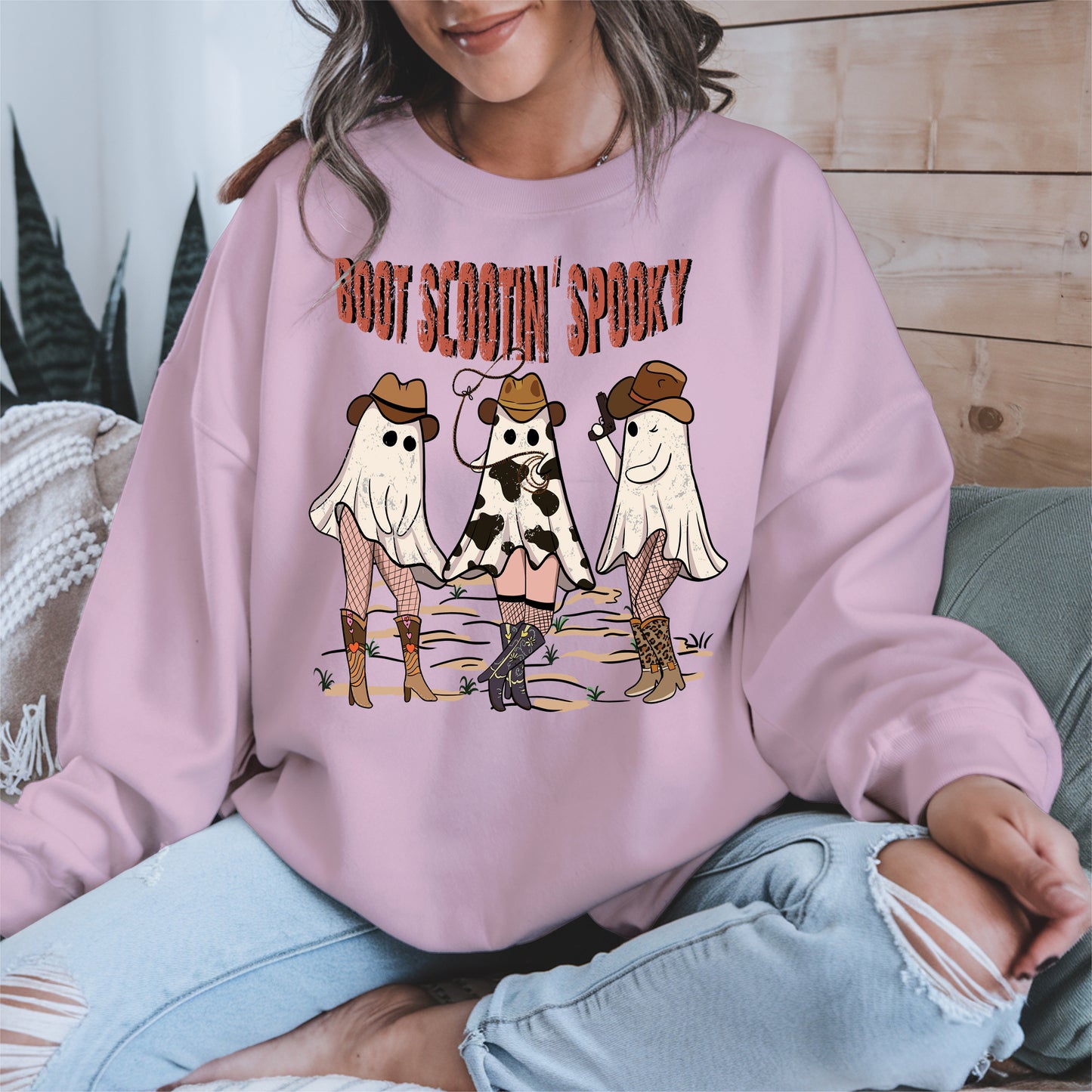 Boot Scootin' Spooky Cowgirl Halloween Tee