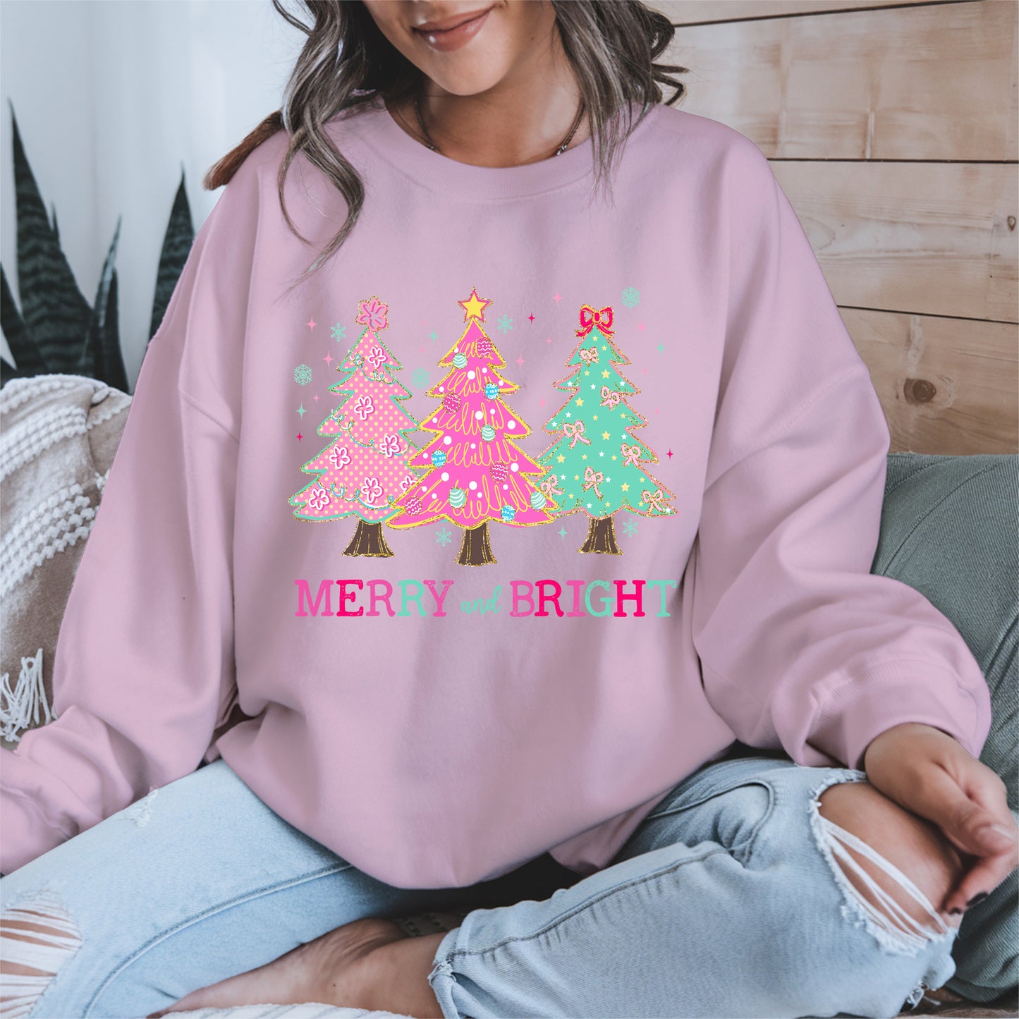 Merry and Bright Christmas Tree Shirt