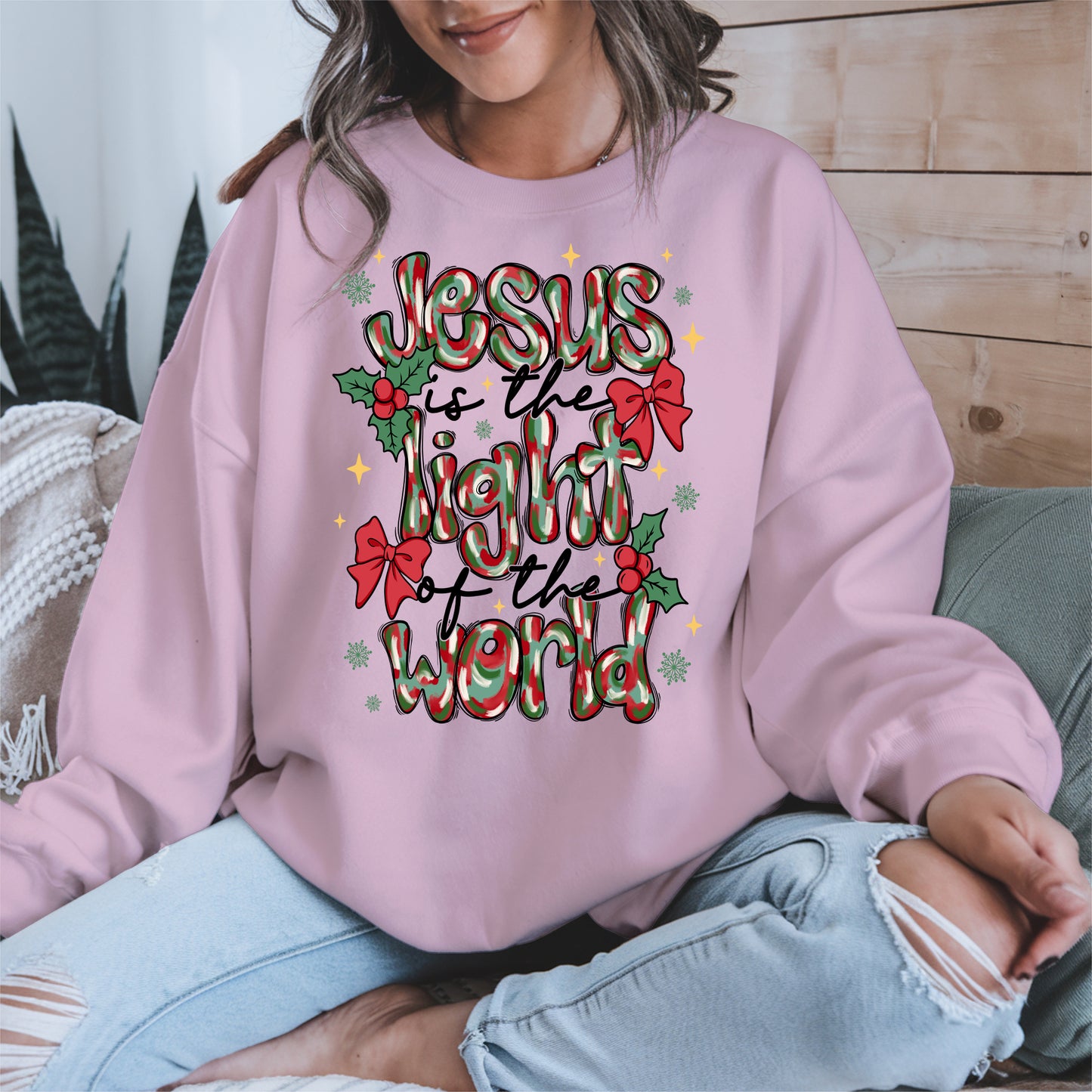 Jesus Light of the World Christmas Shirt