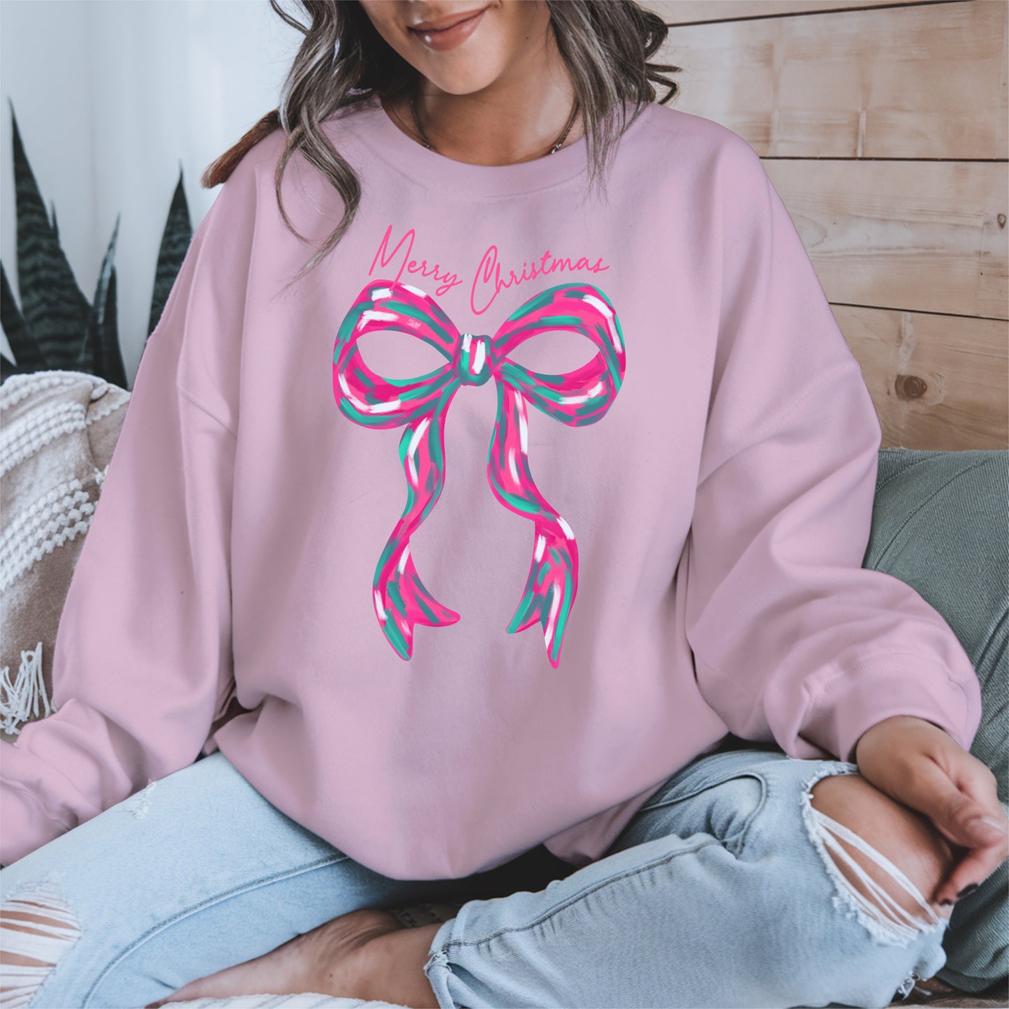 Merry Christmas Coquette Bow Shirt