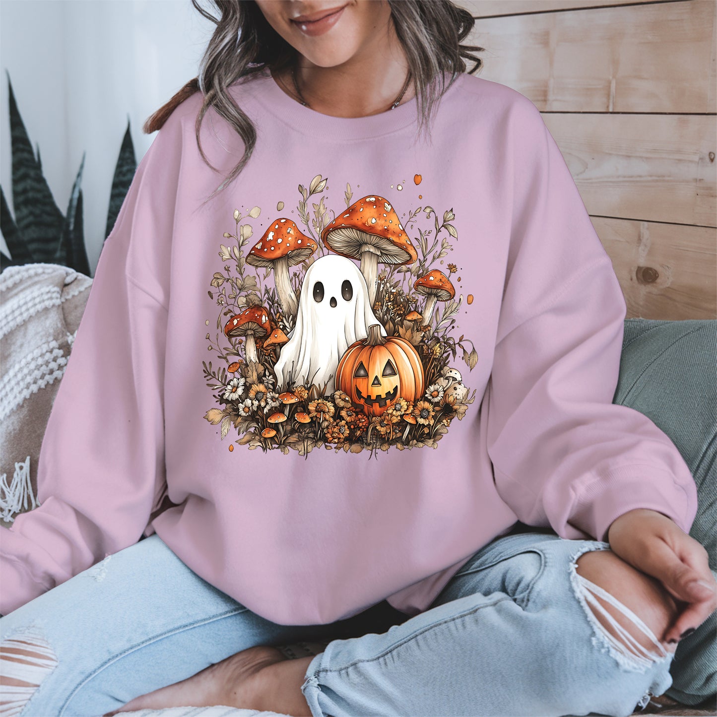 Floral Cute Ghost halloween shirt