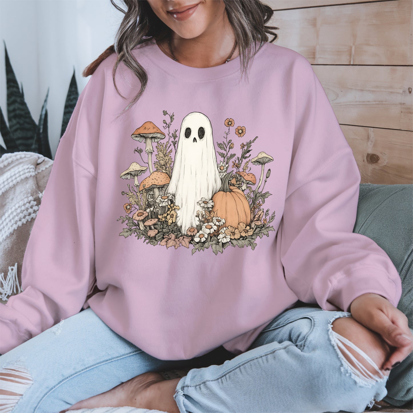 Retro Floral Ghost halloween shirt