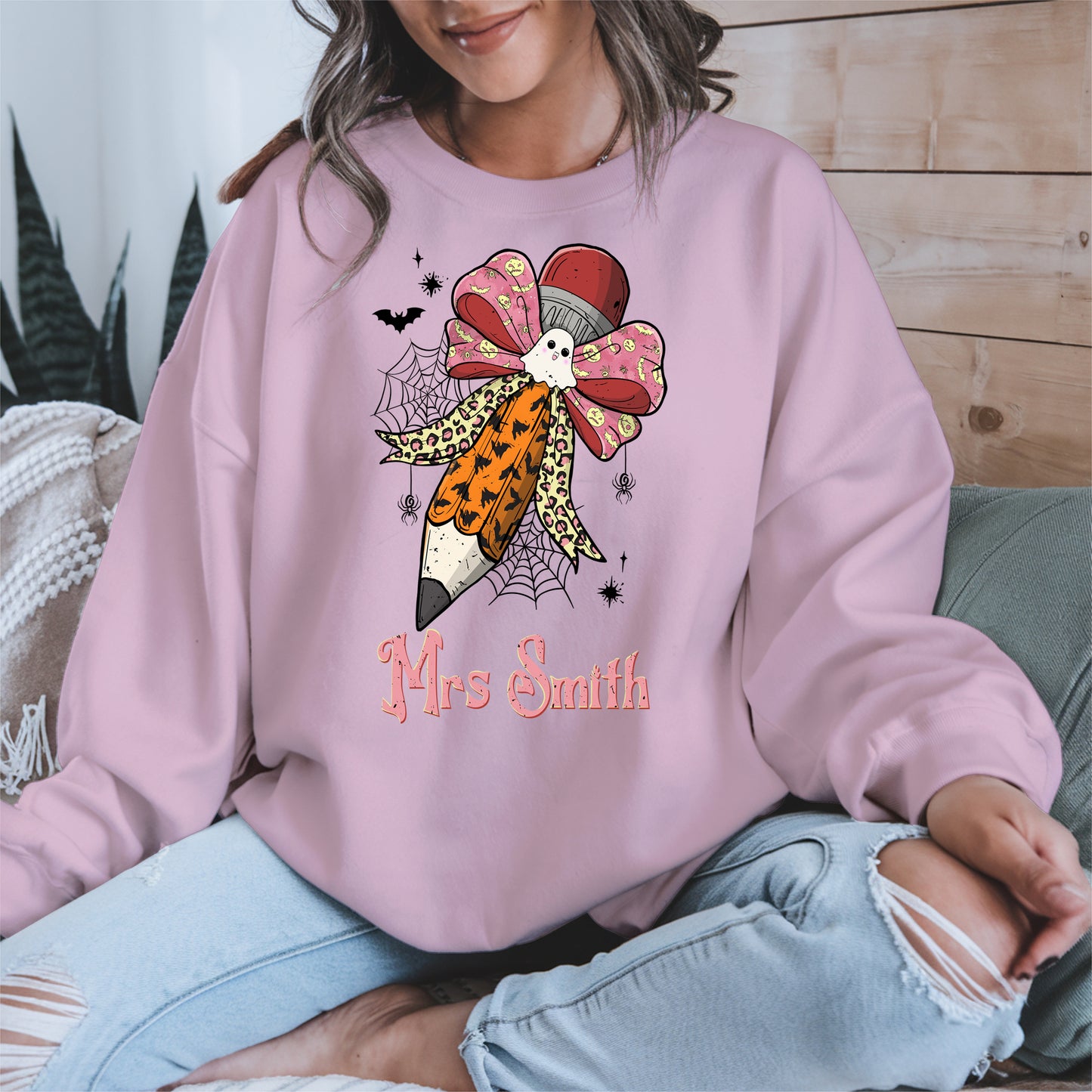 Teacher Pencil Bow Halloween shirt