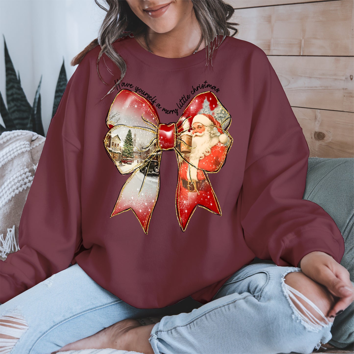 Small Town Christmas Santa Holiday Shirt