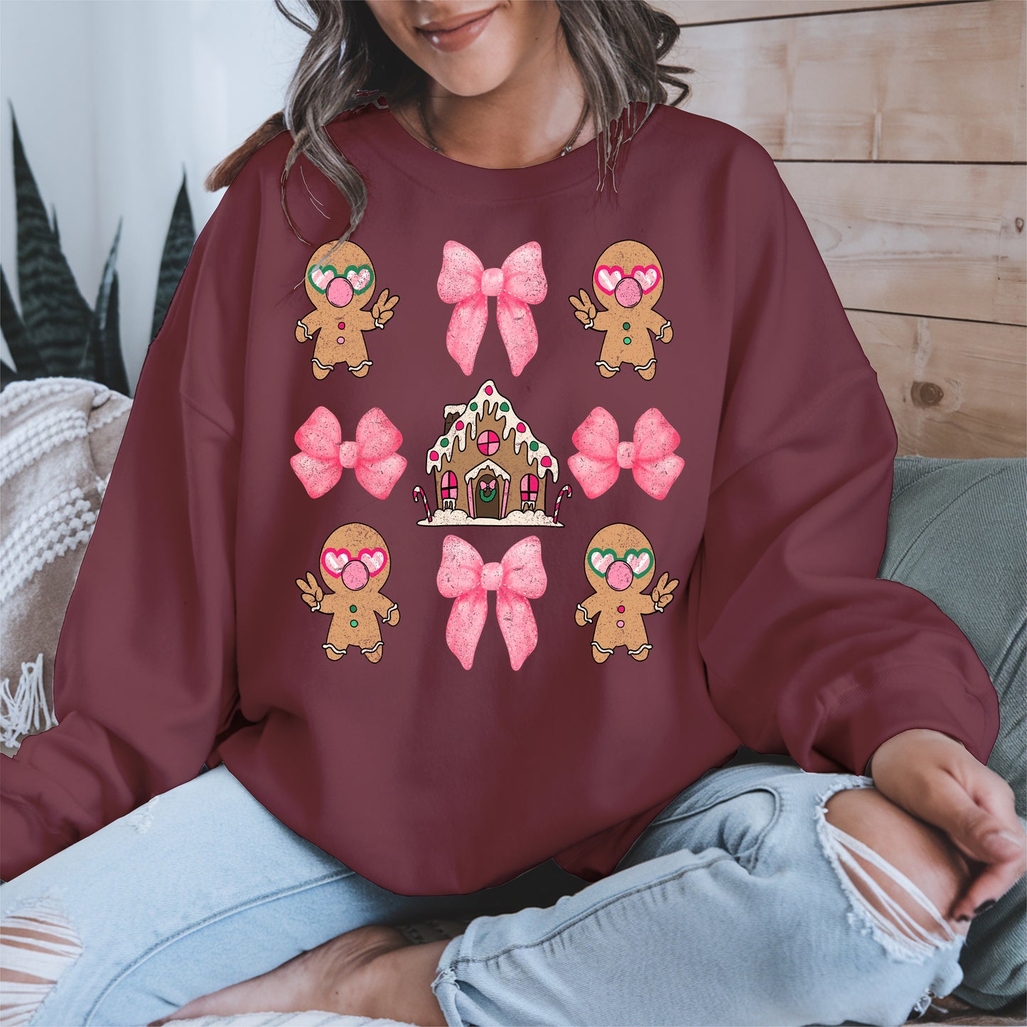 Checkered Gingerbread Cute Christmas Shirt