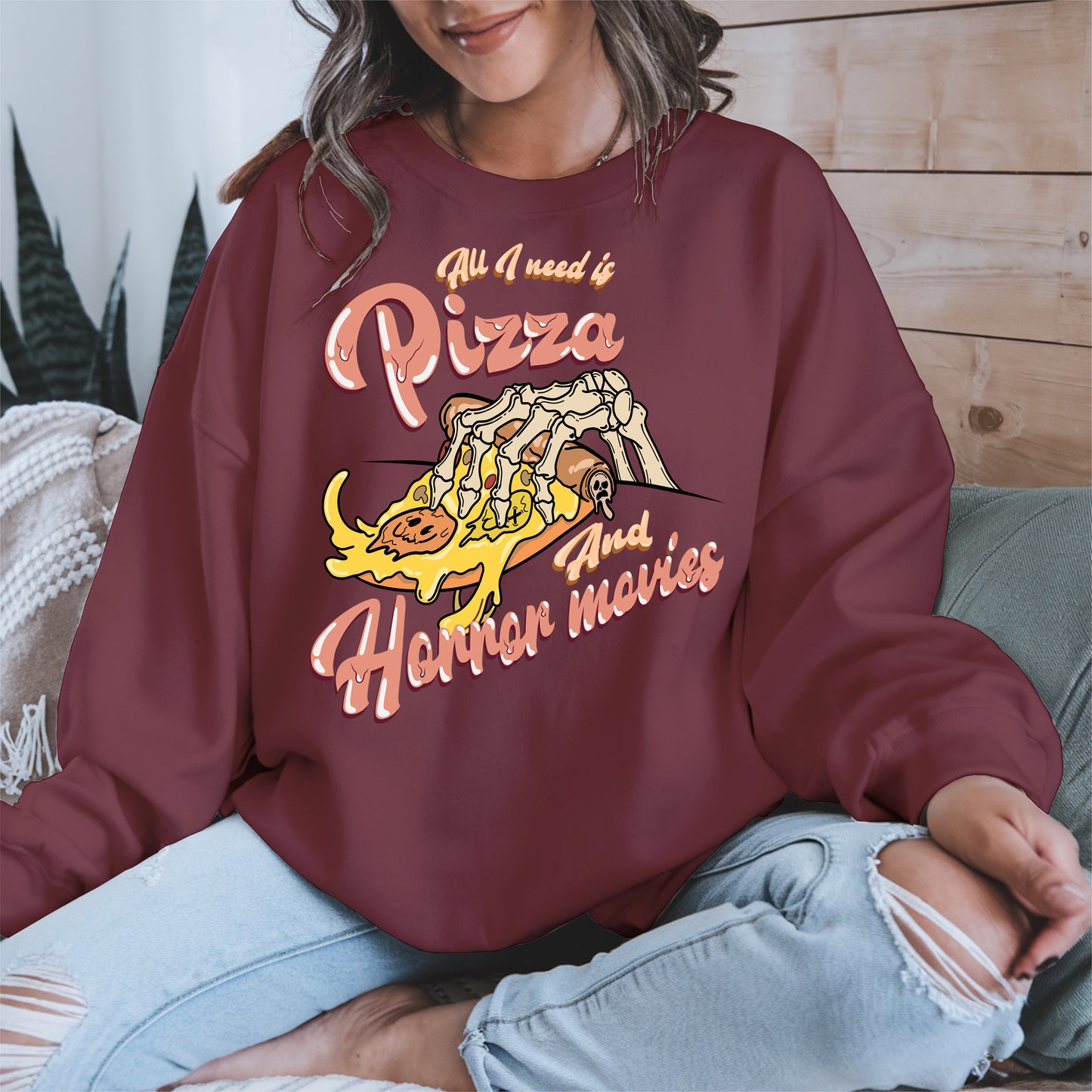 All I Need Is Pizza And Horror Movies Shirt