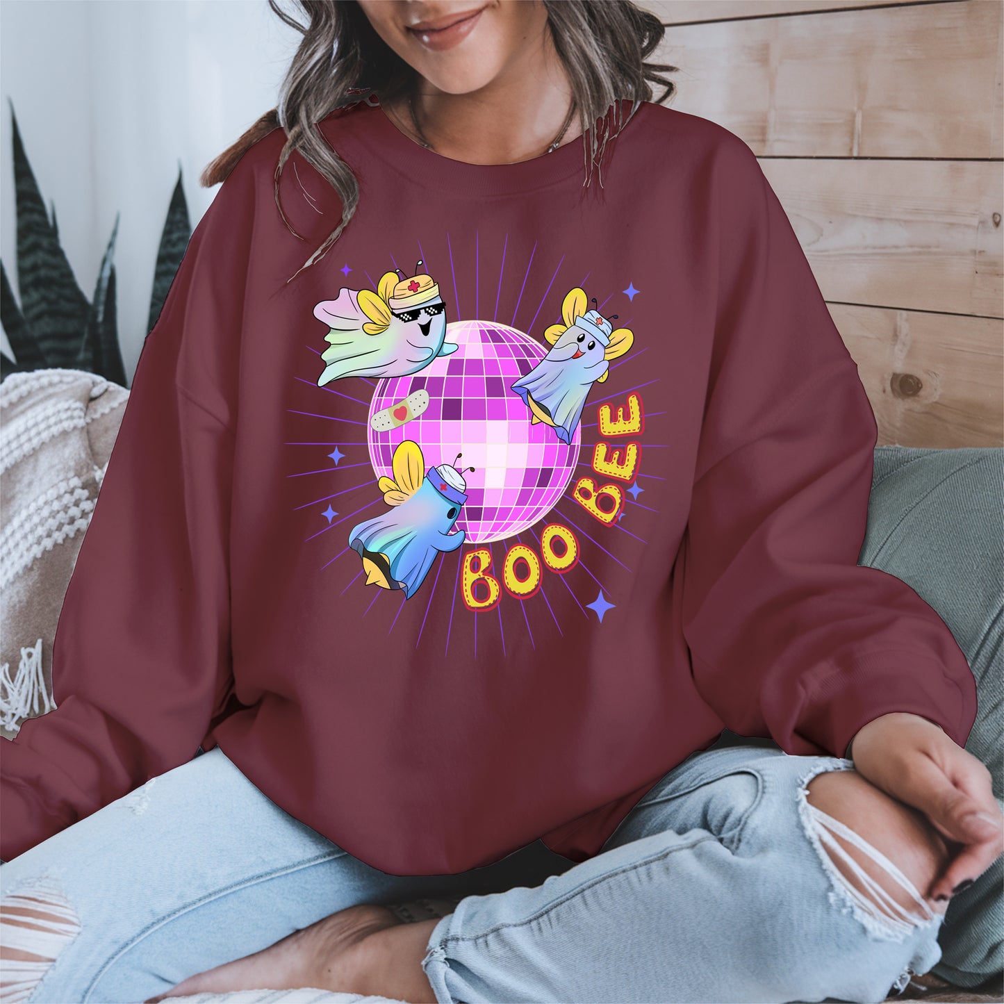 Boo Bee – Cute Disco Ghost Nurse Bee Shirt